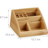 Relaxdays Ξύλινη Βάση Οργάνωσης Γραφείου από Bamboo - Natural - 4052025221874