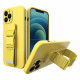OEM Xiaomi Redmi Note 10 / Note 10s / Poco M5s Rope Case - Θήκη Σιλικόνης με Ρυθμιζόμενο Λουράκι - Yellow