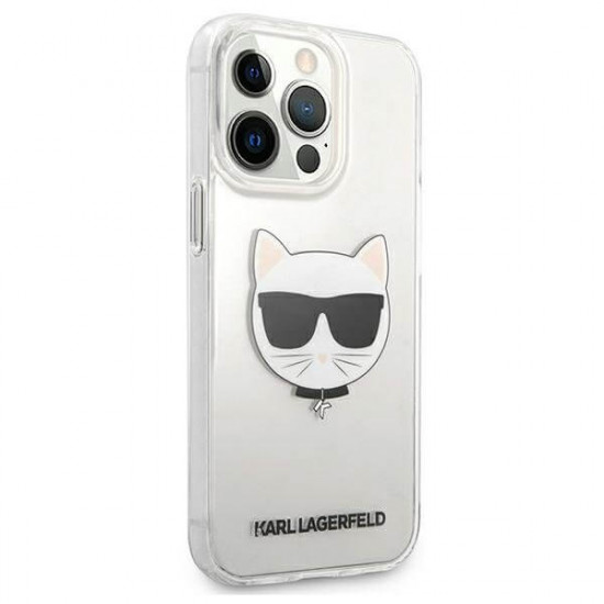 Karl Lagerfeld iPhone 13 Pro Max - Choupette Head Σκληρή Θήκη με Πλαίσιο Σιλικόνης - Διάφανη - KLHCP13XCTR
