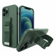 OEM iPhone 13 Pro Max Rope Case - Θήκη Σιλικόνης με Ρυθμιζόμενο Λουράκι - Dark Green