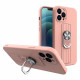 OEM iPhone 13 Pro Max Ring Case - Θήκη Σιλικόνης με Δαχτυλίδι Συγκράτησης - Pink