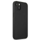 AMG iPhone 13 Leather Hot Stamped Σκληρή Θήκη με Πλαίσιο Σιλικόνης και Επένδυση Γνήσιου Δέρματος - Black - AMHCP13MDOLBK