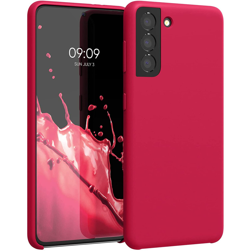 KW Samsung Galaxy S21 Θήκη Σιλικόνης Rubber TPU - Sweet Cherry - 54056.229