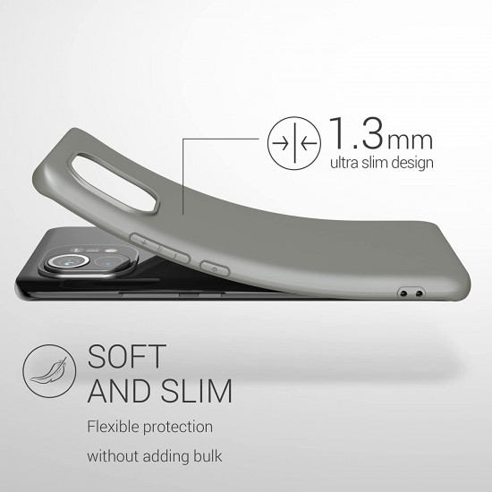 KW Xiaomi Mi 11 Θήκη Σιλικόνης TPU - Titanium Grey - 54188.155