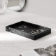 Navaris Δίσκος Αποθήκευσης Κοσμημάτων από Πολυρεσίνη - Design Marble - 23,5 x 12,5 x 2,6 cm - Black - 55578.01