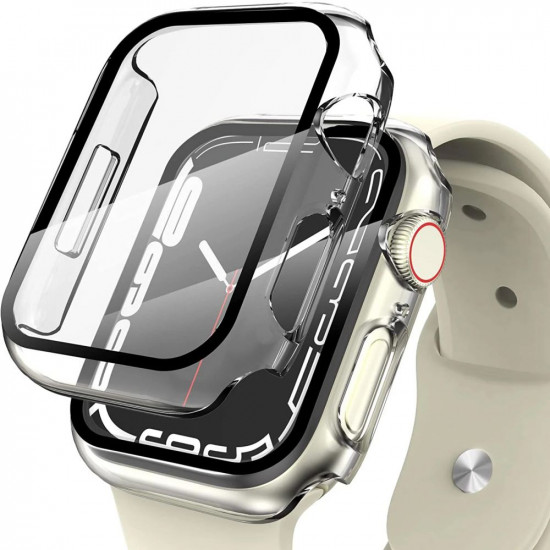Tech-Protect Θήκη Apple Watch 7 / 8 / 9 - 45 mm Defence 360 με Προστασία Οθόνης - Clear
