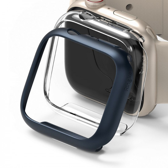 Ringke Θήκη Apple Watch 7 / 8 / 9 - 41 mm Slim - 2 Τεμάχια - Διάφανο - Metallic Blue