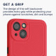 KW iPhone 13 Θήκη Σιλικόνης TPU Design Relief Pattern - Red / Black - 56701.09