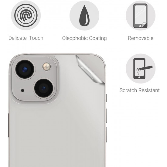 KW iPhone 13 mini - Τρεις Μεμβράνες Προστασίας Back Cover - Διάφανες - 56417.5