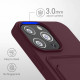 KW iPhone 13 Pro Θήκη Σιλικόνης TPU με Υποδοχή για Κάρτα - Tawny Red - 55969.190