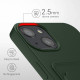 KW iPhone 13 Θήκη Σιλικόνης TPU με Υποδοχή για Κάρτα - Dark Green - 55955.80