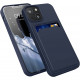 KW iPhone 13 mini Θήκη Σιλικόνης TPU με Υποδοχή για Κάρτα - Dark Blue - 55938.17