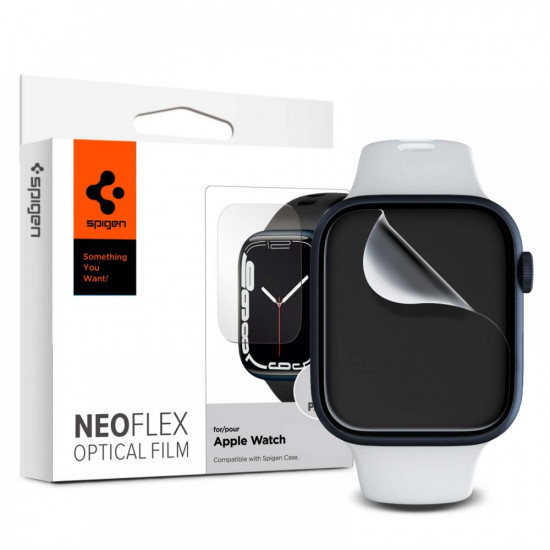 Spigen Προστασία Οθόνης Apple Watch 4 / 5 / 6 / SE / 7 / 8 - 44 / 45 mm - Neo Flex Προστατευτική Μεμβράνη Οθόνης - 3 Τεμάχια - Clear