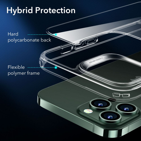 ESR iPhone 13 Pro Air Shield Boost Θήκη Σιλικόνης με Stand - Διάφανη / Silver