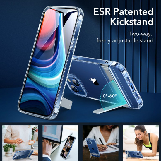 ESR iPhone 13 Air Shield Boost Θήκη Σιλικόνης με Stand - Διάφανη / Silver