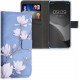 KW Xiaomi Poco X3 NFC / X3 Pro Θήκη Πορτοφόλι Stand - Design Magnolias - Taupe / White / Blue Grey - 54446.02