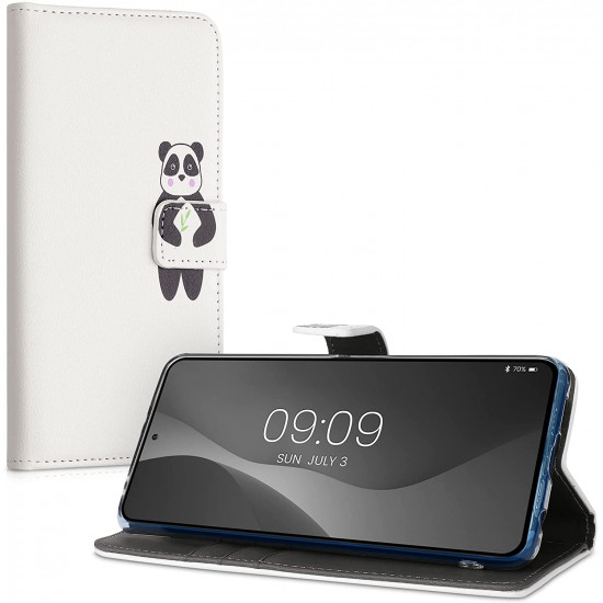 KW Xiaomi Poco X3 NFC / X3 Pro Θήκη Πορτοφόλι Stand - Design Panda - White / Black / Green - 54446.03