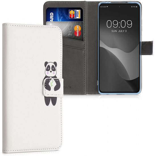 KW Xiaomi Poco X3 NFC / X3 Pro Θήκη Πορτοφόλι Stand - Design Panda - White / Black / Green - 54446.03