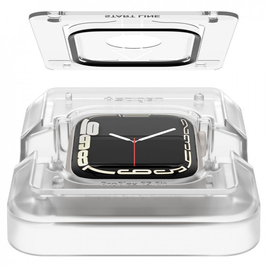 Spigen Προστασία Οθόνης Apple Watch 7 / 8 / 9 - 41 mm - Proflex EZ Fit Αντιχαρακτικό Γυαλί Οθόνης - 2 Τεμάχια - Black