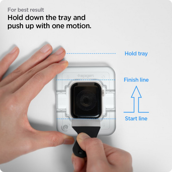 Spigen Προστασία Οθόνης Apple Watch 7 / 8 / 9 - 41 mm - Proflex EZ Fit Αντιχαρακτικό Γυαλί Οθόνης - 2 Τεμάχια - Black