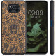 KW Xiaomi Poco X3 NFC / Poco X3 Pro Θήκη από Φυσικό Ξύλο - Design Maya Calendar Art - Light Brown / Black - 55081.03