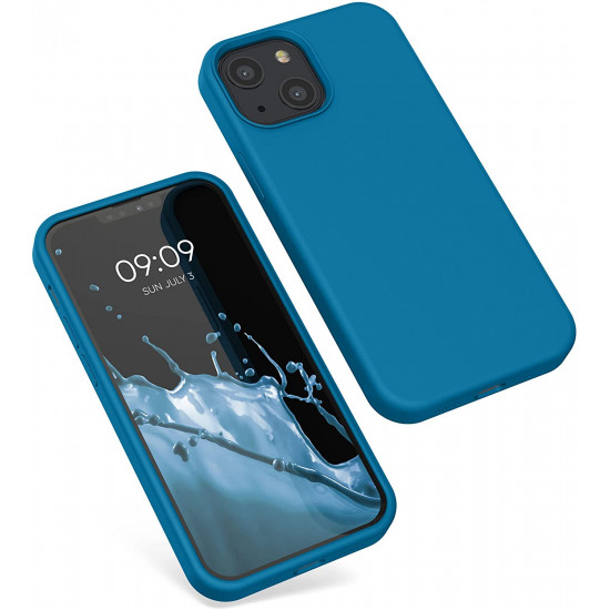 KW iPhone 13 mini Θήκη Σιλικόνης Rubberized TPU - Caribbean Blue - 55877.224