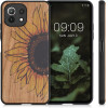 KW Xiaomi Mi 11 Lite / Mi 11 Lite 5G Θήκη από Φυσικό Ξύλο - Design Wood Sunflower - Yellow / Dark Brown / Light Brown - 55939.06