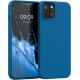 KW iPhone 13 Θήκη Σιλικόνης Rubberized TPU - Blue Reef - 55948.228