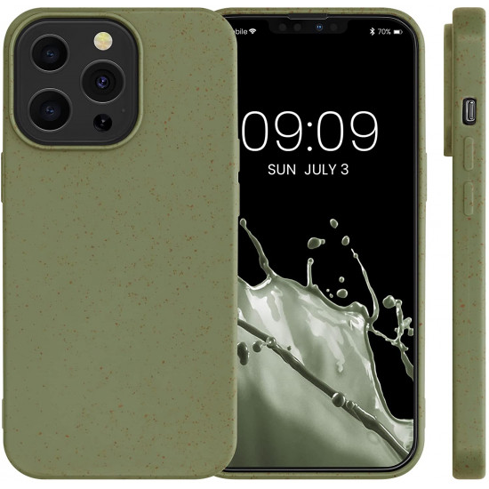 Kalibri iPhone 13 Pro Θήκη Σιλικόνης TPU με Ανακυκλώσιμο και Βιοδιασπώμενο Υλικό - Olive Green - 56491.107