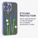 KW iPhone 13 Pro Σκληρή Θήκη με Πλαίσιο Σιλικόνης - Design Wild Flowers - Lavender / Green - Matte Ημιδιάφανη - 56498.01
