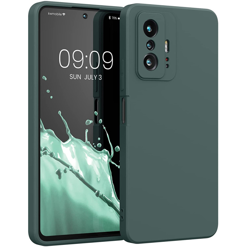 KW Xiaomi 11T / 11T Pro Θήκη Σιλικόνης Rubberized TPU - Blue Green - 56573.171