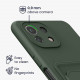 KW Xiaomi Mi 11 Lite / Mi 11 Lite 5G Θήκη Σιλικόνης TPU με Υποδοχή για Κάρτα - Dark Green - 56951.80