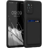 KW Xiaomi Redmi Note 10 / Note 10s / Poco M5s Θήκη Σιλικόνης TPU με Υποδοχή για Κάρτα - Black Matte - 56956.47