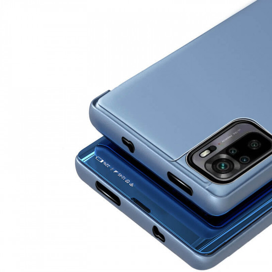 OEM Xiaomi Redmi Note 10 5G / Poco M3 Pro 5G Clear View Θήκη Βιβλίο - Blue
