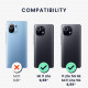 KW Xiaomi Mi 11 Lite / Mi 11 Lite 5G Θήκη Πορτοφόλι Stand - Design Magnolias - Taupe / White / Blue Grey - 56708.01