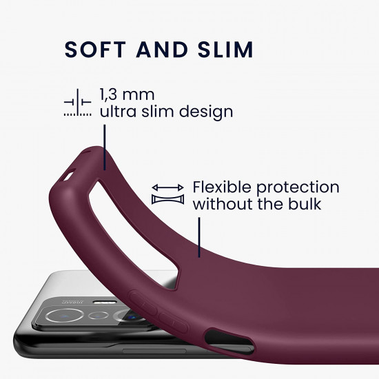 KW Xiaomi 11T / 11T Pro Θήκη Σιλικόνης TPU - Bordeaux Purple - 56245.187