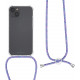 KW iPhone 13 Θήκη Σιλικόνης TPU με Λουράκι - Διάφανη / Lavender / Purple / White - 55949.108