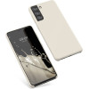 KW Samsung Galaxy S21 Θήκη Σιλικόνης Rubber TPU - Creme Matte - 54056.125