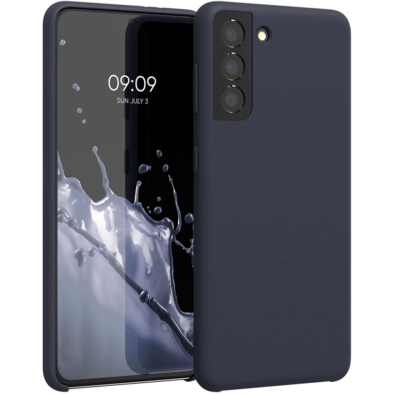 KW Samsung Galaxy S21 Θήκη Σιλικόνης Rubber TPU - Blueberry Blue - 54056.186