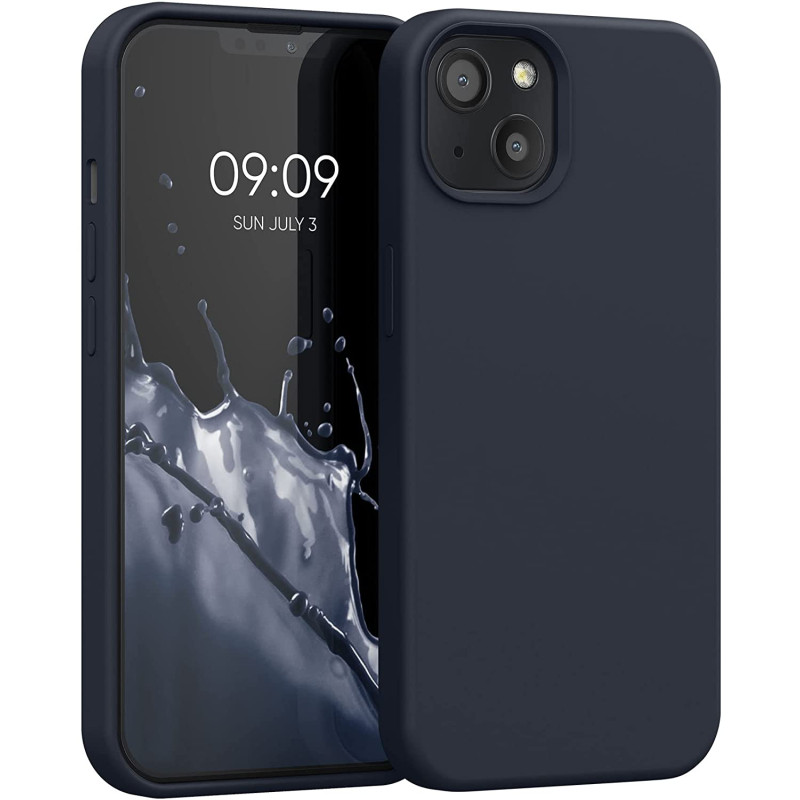 KW iPhone 13 Θήκη Σιλικόνης Rubberized TPU - Blueberry Blue - 55878.186