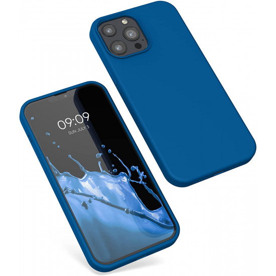 KW iPhone 13 Pro Max Θήκη Σιλικόνης Rubberized TPU - Blue Reef - 55881.228