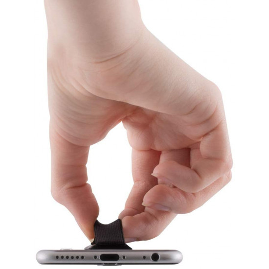 KW Σετ με 3 Finger Holders for Smartphones / iPhones - Αξεσουάρ για Εύκολο Κράτημα με Ένα Χέρι - Black - 43997.02