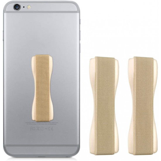 KW Σετ με 3 Finger Holders for Smartphones / iPhones - Αξεσουάρ για Εύκολο Κράτημα με Ένα Χέρι - Gold - 43997.05