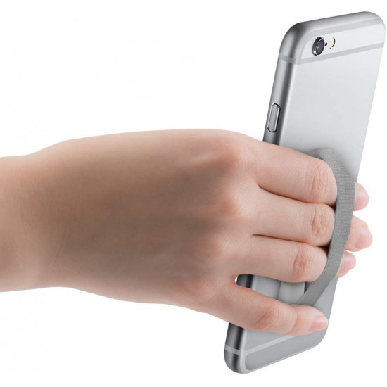 KW Σετ με 3 Finger Holders for Smartphones / iPhones - Αξεσουάρ για Εύκολο Κράτημα με Ένα Χέρι - Silver - 43997.06
