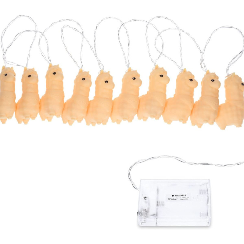 Navaris LED Alpaca Fairy Lights 2m - Παιδικά Διακοσμητικά Φώτα - Ζεστό Λευκό Φως - Cream - 44164.16