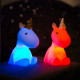 Navaris LED Unicorn Night Light RGB - Επαναφορτιζόμενο Παιδικό Νυχτερινό Φως με Αλλαγή Χρωμάτων - White - 46219.02