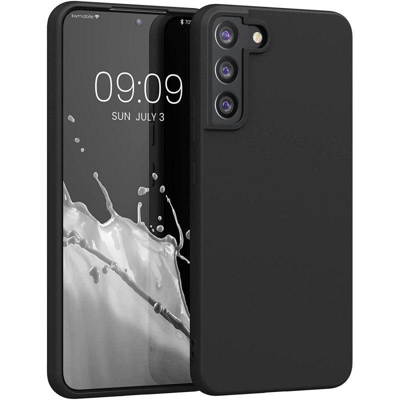 KW Samsung Galaxy S22 Plus Θήκη Σιλικόνης TPU - Matte Black - 56763.47