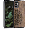 KW Xiaomi Redmi Note 10 5G Θήκη από Φυσικό Ξύλο - Design Rising Sun - Dark Brown - 56792.01