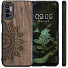 KW Xiaomi Redmi Note 10 5G Θήκη από Φυσικό Ξύλο - Design Rising Sun - Dark Brown - 56792.01