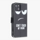 KW iPhone 13 Θήκη Πορτοφόλι Stand - Design Don't Touch My Phone - Black / White - 57141.04